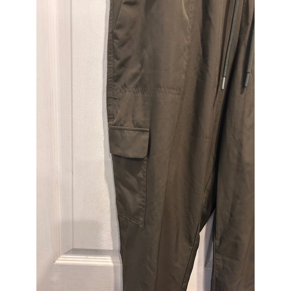 Old Navy StretchTech Cargo Joggers Womens Large Olive Green Quick Dry Activewear - Picture 2 of 6